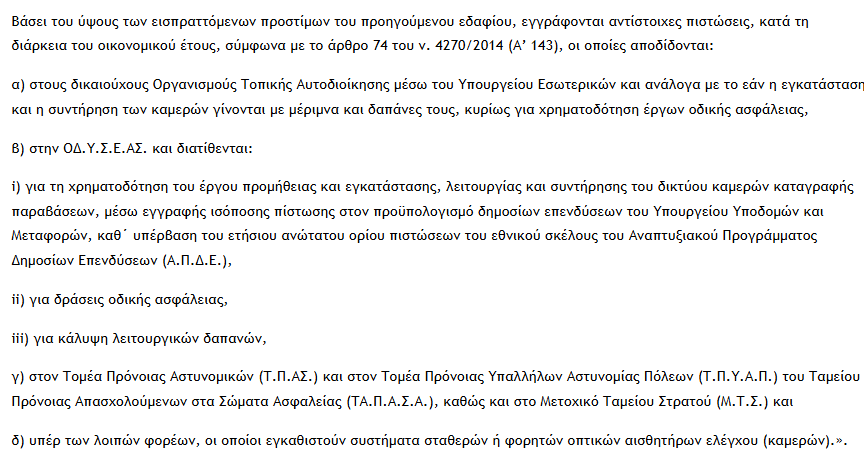 kok_nomosxedio.png Άρθρο 20 του νομοσχεδίου για τα πρόστιμα της Τροχαίας και την απόδοση των χρημάτων