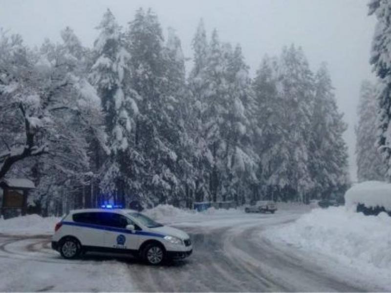 αστυνομία, χιόνια, παγετός, διακοπή κυκλοφορίας