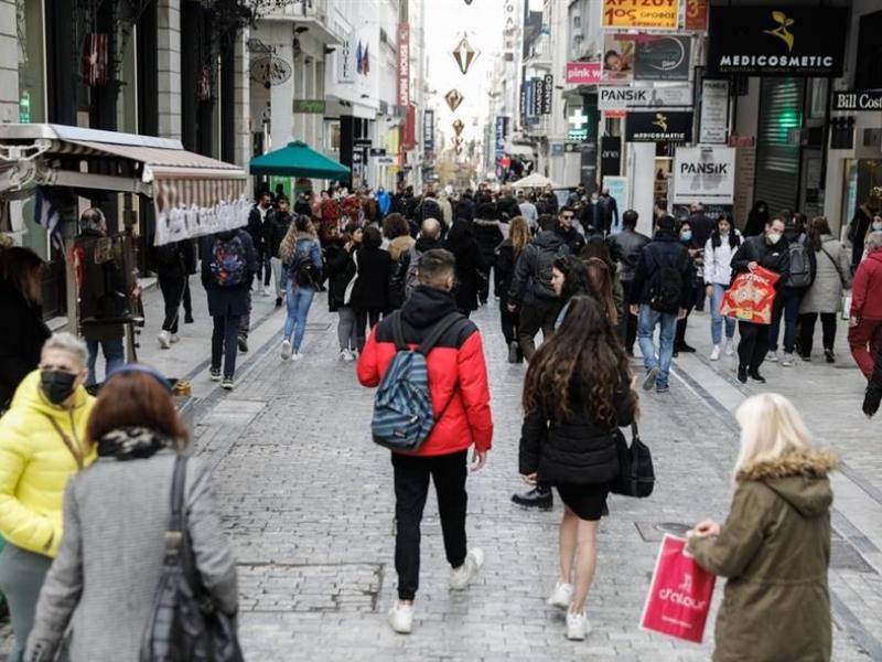 κόσμος, ψώνια, γιορτές, Ερμού, κορονοϊός